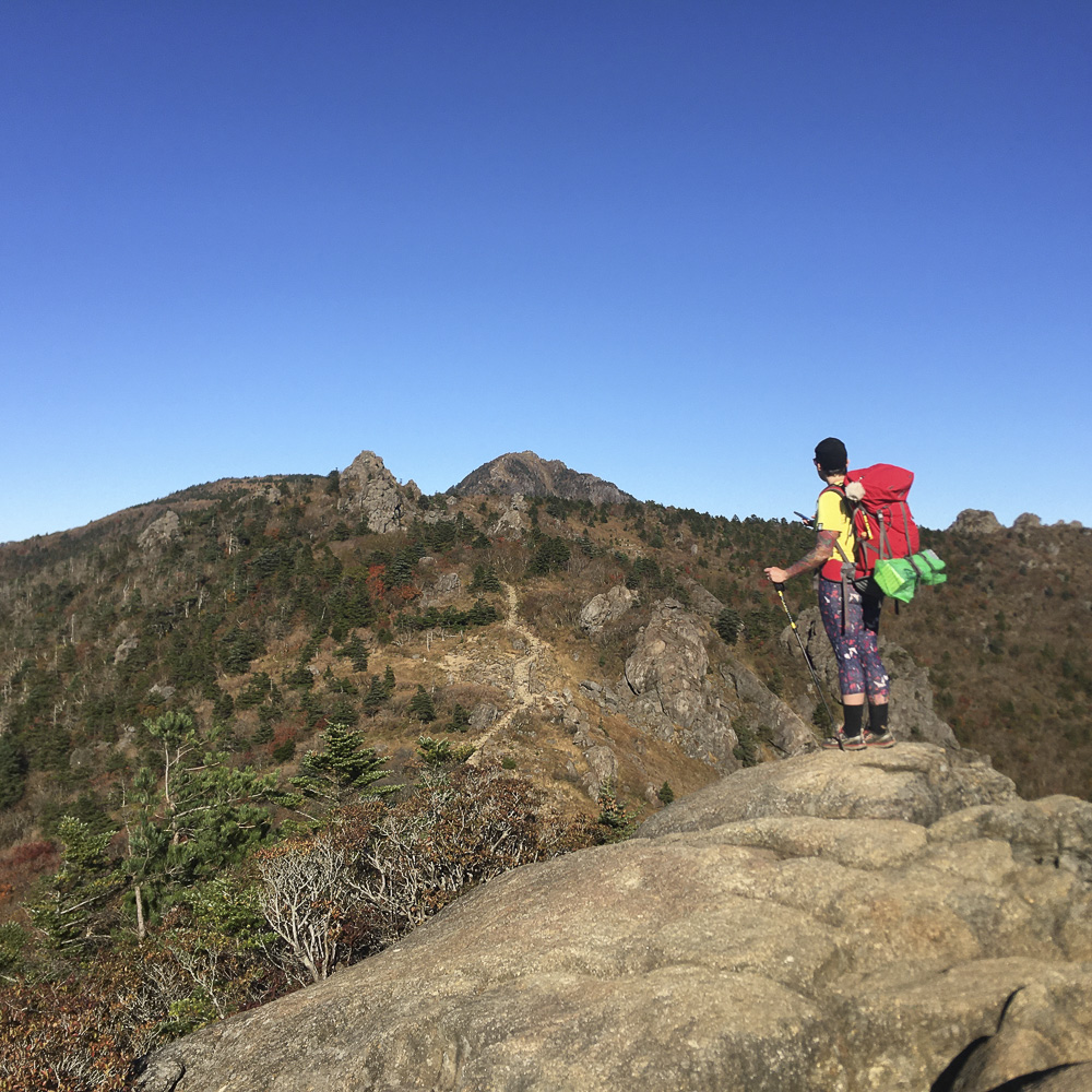 Jirisan multi-day traverse hike South Korea